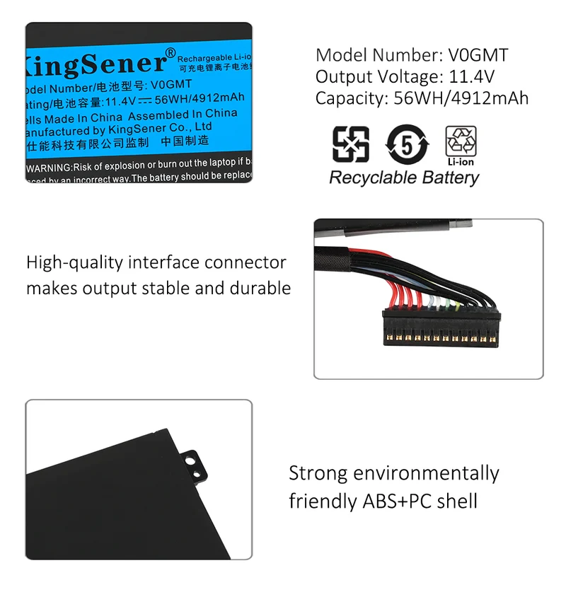 V0GMT Battery for Dell G7 17 7700 Inspiron Vostro 15