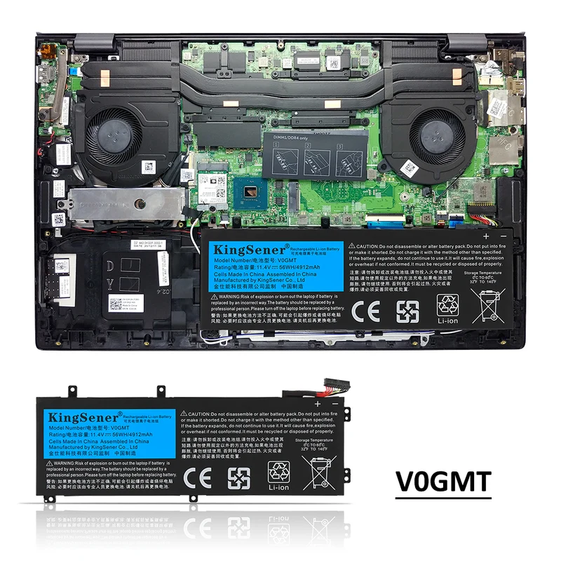 V0GMT Battery for Dell G7 17 7700 Inspiron Vostro 15
