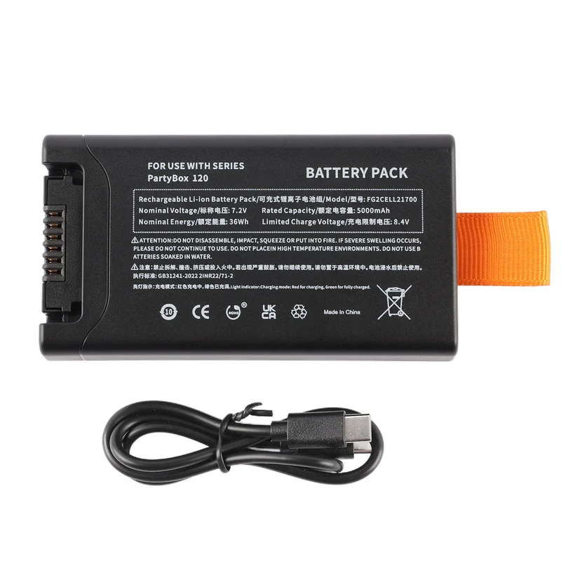 FG2CELL21700 High Capacity Battery For JBL PartyBox Club 120 Party Speaker 36Wh