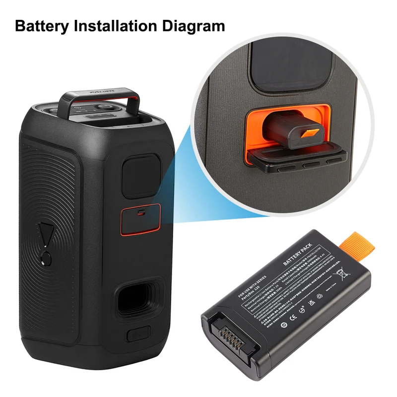 Replacement Bluetooth Speaker Battery For JBL PartyBox Club 120