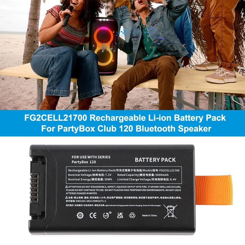 Replacement Bluetooth Speaker Battery For JBL PartyBox Club 120