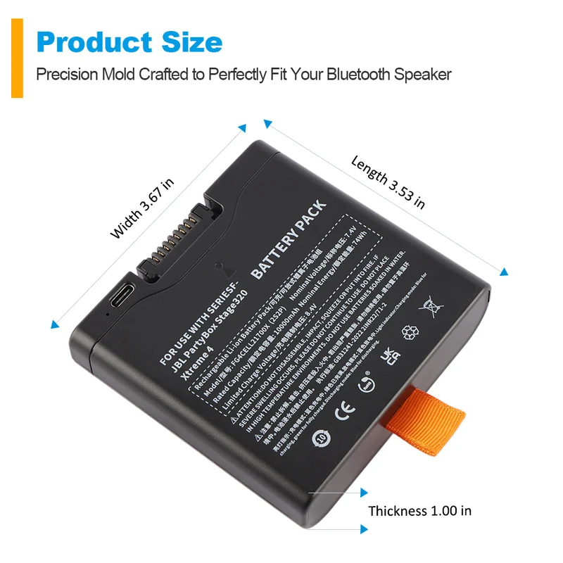 FG4CELL2170X FG4CELL21700X Battery For JBL Xtreme 4 9444mAh
