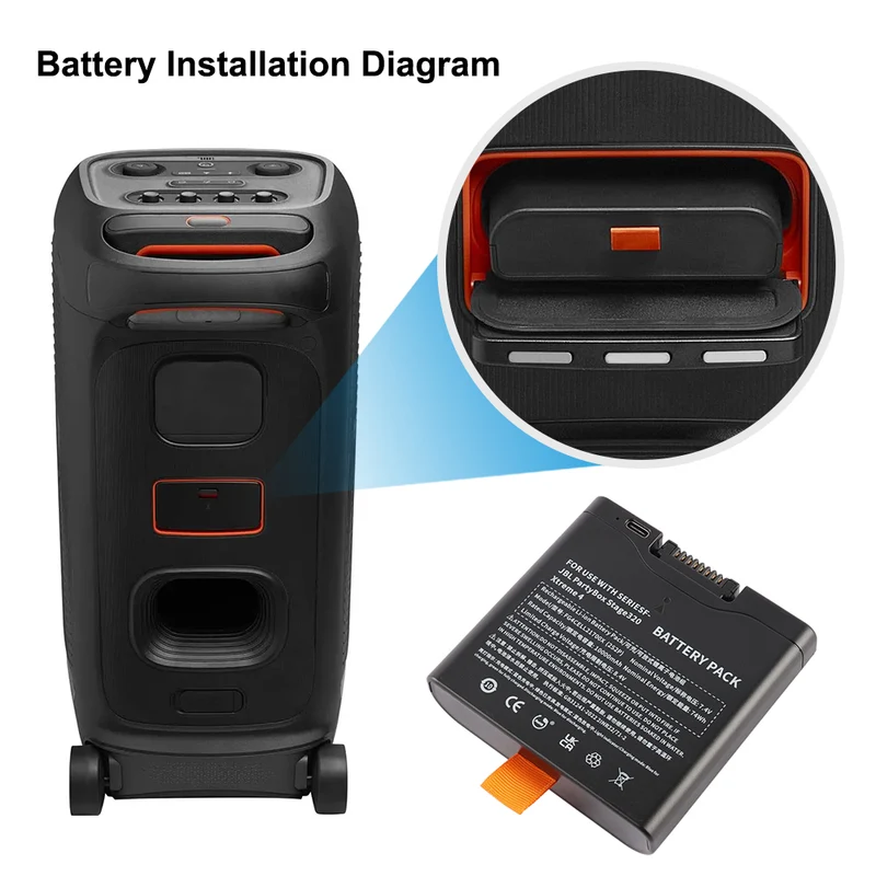 FG4CELL2170X FG4CELL21700X Battery For JBL Xtreme 4 9444mAh