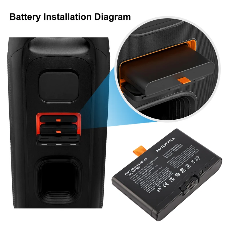 2PCS FG6CELL21700G Bluetooth Speaker Battery For JBL PartyBox 520 720 Boombox4