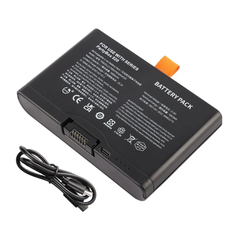 2PCS FG6CELL21700G Bluetooth Speaker Battery For JBL PartyBox 520 720 Boombox4