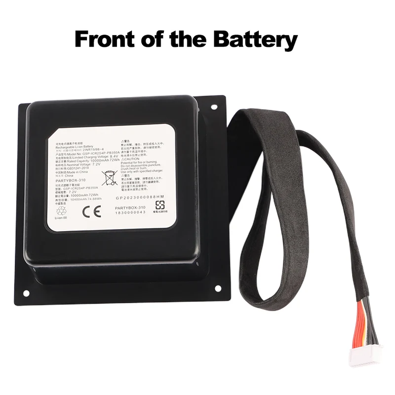 GSP-ICR2S4P-PB350A Battery For JBL PartyBox 310 Bluetooth Speaker 10000mAh 7.2V