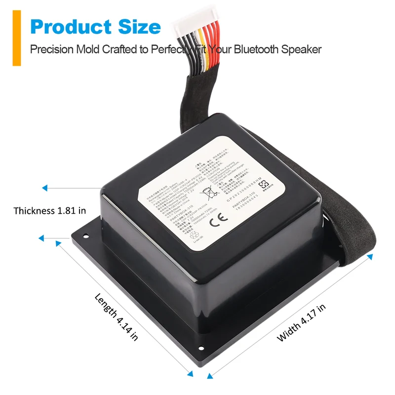 GSP-ICR2S4P-PB350A Battery For JBL PartyBox 310 Bluetooth Speaker 10000mAh 7.2V