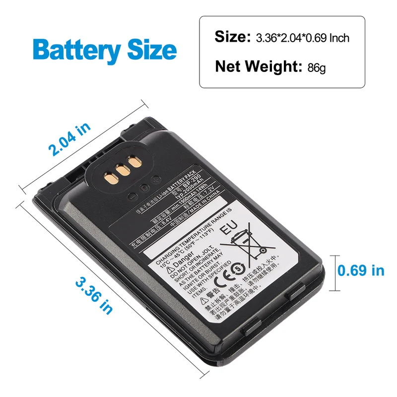 BP-290 Replacement Battery For Icom IC-F52D IC-F62D IC-M85 Radio