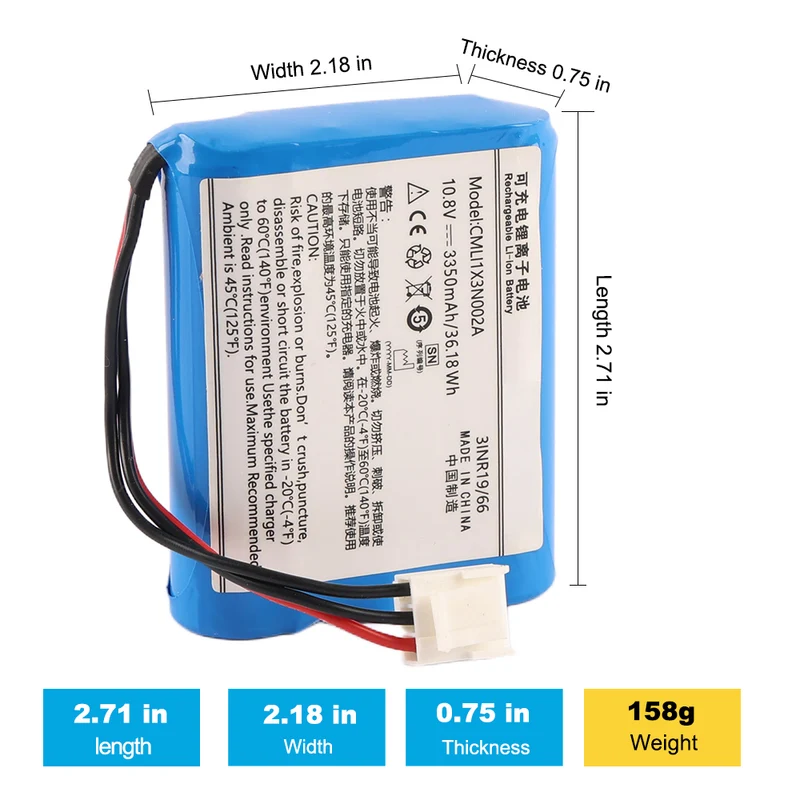 Replacement Battery For Comen CMLI1X3N002A 10.8V 3350mAh