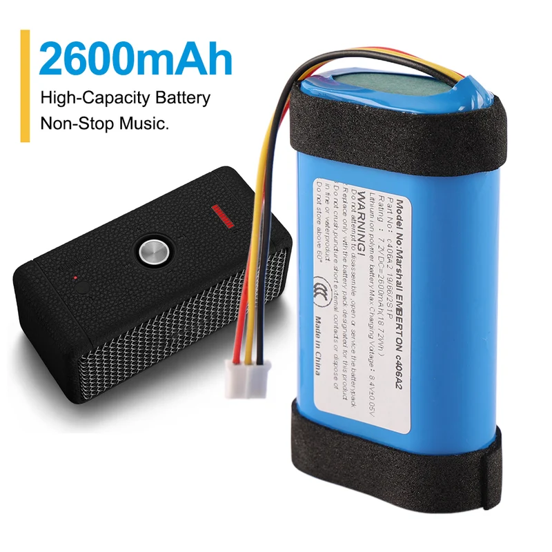 C406A2 C406A2-2 Battery For Marshall Emberton II 2 Bluetooth Speaker 1005696 1001908