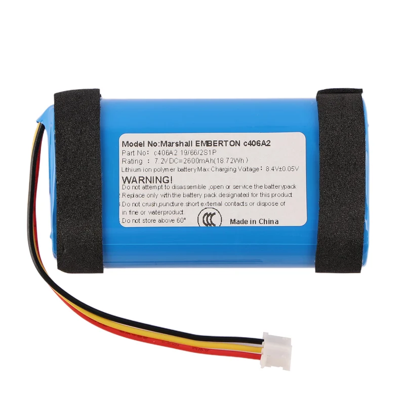 C406A2 C406A2-2 Battery For Marshall Emberton II 2 Bluetooth Speaker 1005696 1001908