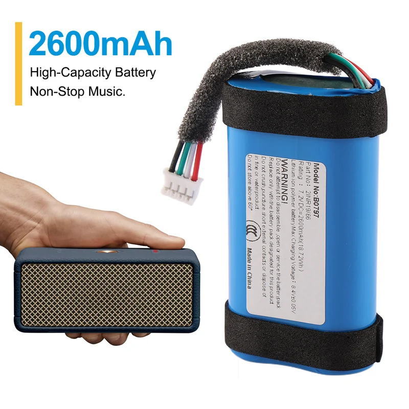 B0797 2600mAh Li-ion Battery For Marshall Emberton III 3 Speaker Replacement