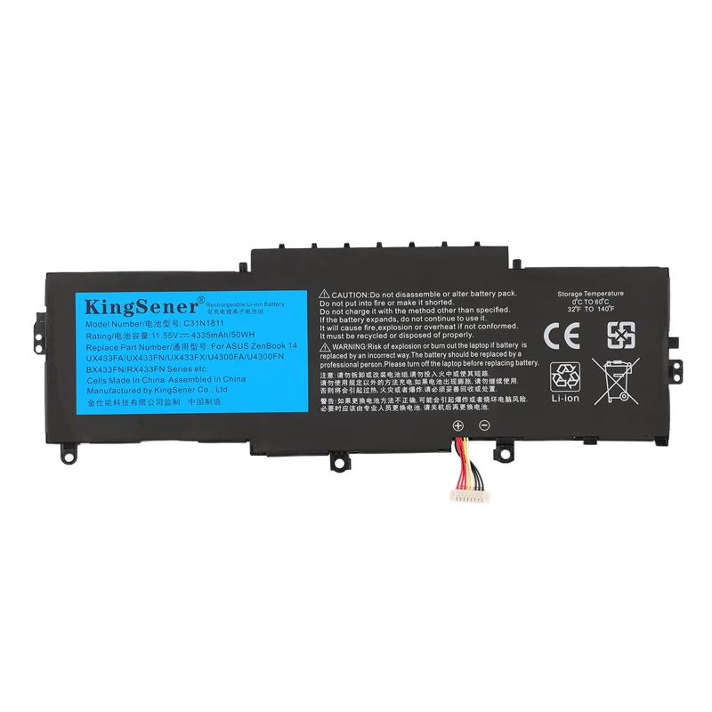 C31N1811 Replacement Battery For ASUS ZenBook 14 UX433F UX433FX Series