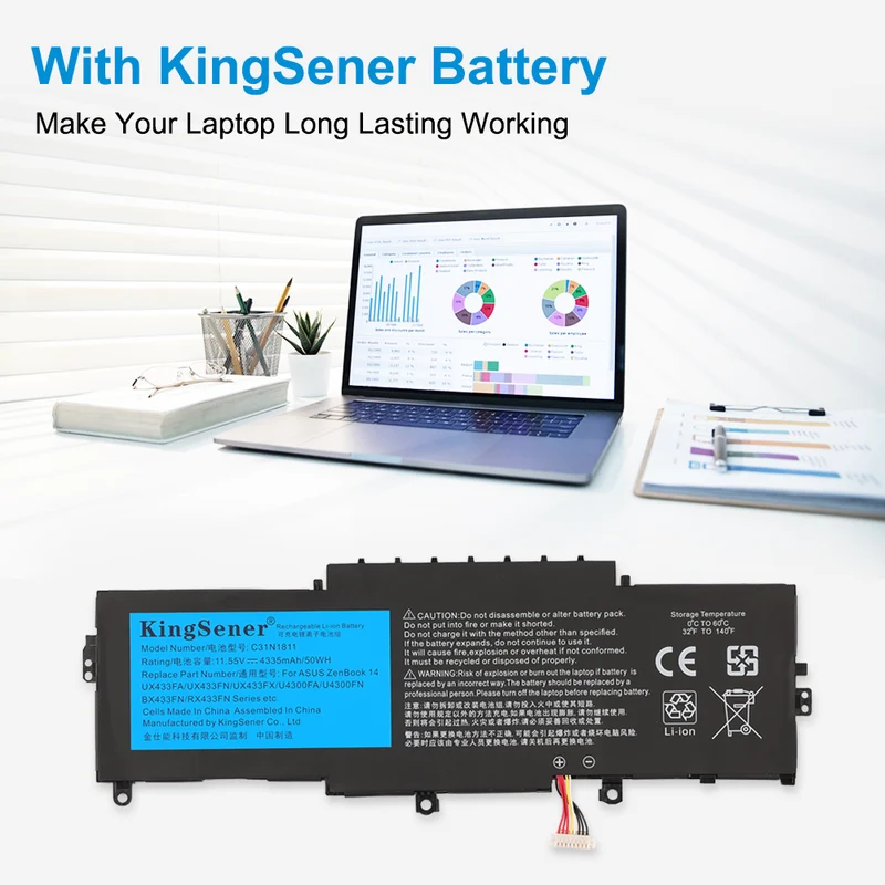 C31N1811 Replacement Battery For ASUS ZenBook 14 UX433F UX433FX Series