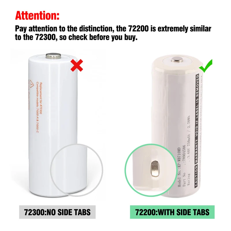 78904586 Replacement Battery For Welch-Allyn Otoscope/Diagnostic Handles 72200 11720
