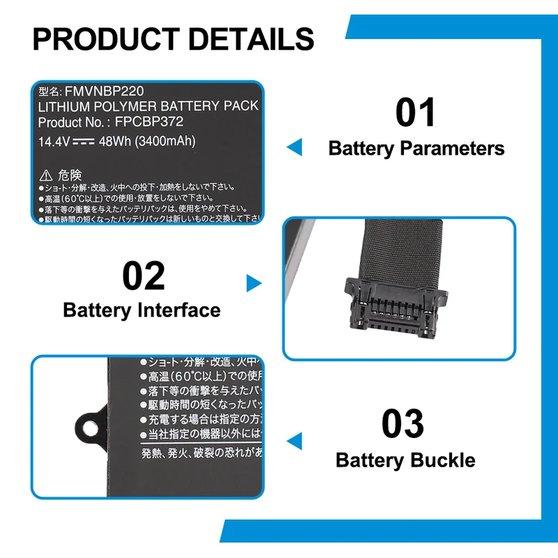 FPCBP372 Laptop Battery For Fujitsu Lifebook U772/E U772/F UH75/K