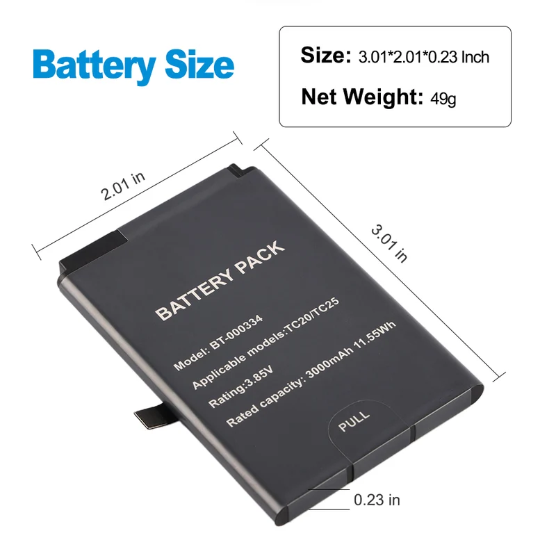 Replacement Battery For Zebra TC20 TC25 BT-000334 Barcode Scanner
