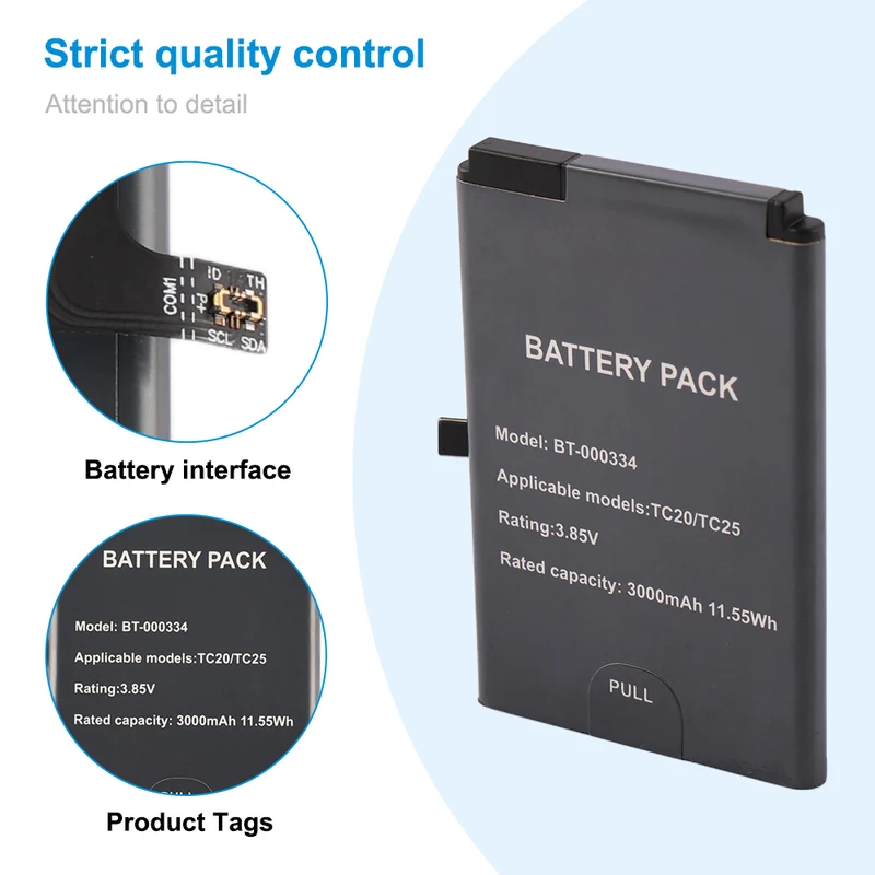 Replacement Battery For Zebra TC20 TC25 BT-000334 Barcode Scanner