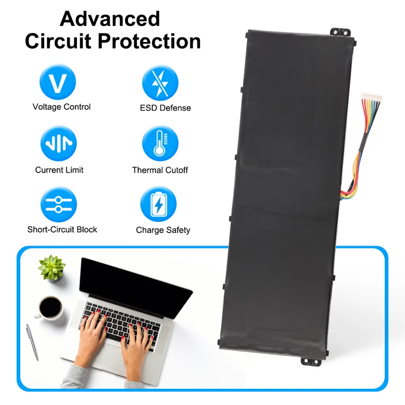 AP16M5J Battery for Acer Aspire 1 A114-31 Aspire 3 A314-31 A315-21 — 7.7V 37Wh 4810mAh