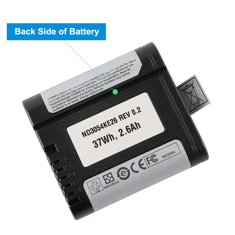 ND3054 Battery for Inspired Energy Industrial 2600mAh