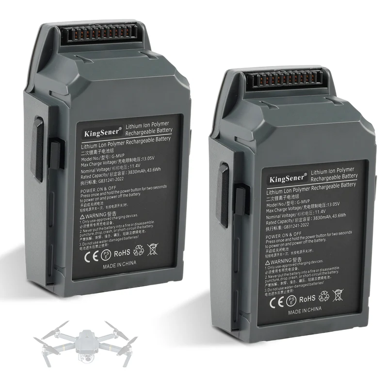 2 Pack Intelligent Flight 3830mAh Batteries Replacement For DJI Mavic Pro