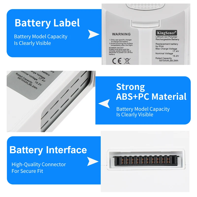 Phantom 4/PH4 Replacement Battery For DJI Phantom 4 Series Drones
