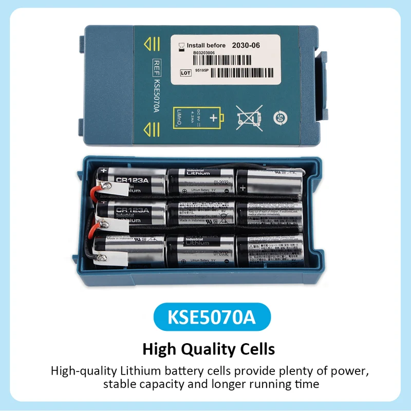 Home Defibrillator Replacement AED Battery For FRX HS1 M5070A 9V 37.8Wh
