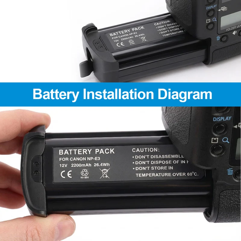 Replacement For NP-E3 Ni-MH Battery Compatible Canon EOS 1D EOS 1D MarkII EOS 1D MarkII N EOS 1DS EOS 1DS MarkII Camera