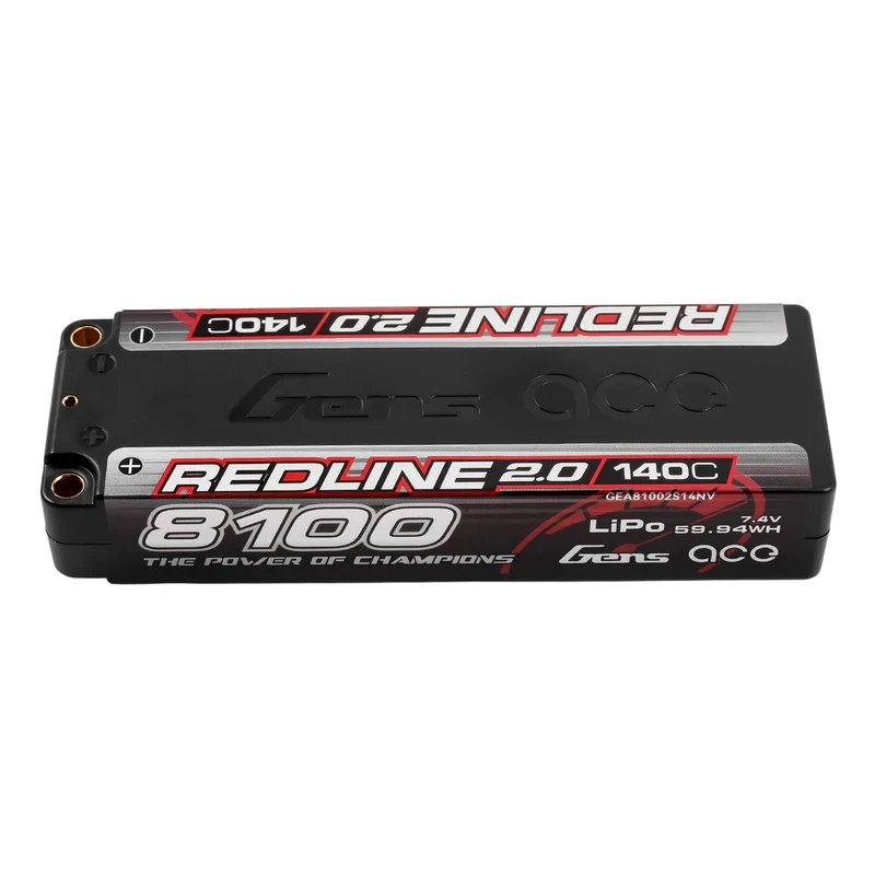 Gens Ace Redline 2.0 Accu lipo 7.4v 8100mah 140C 2S1P