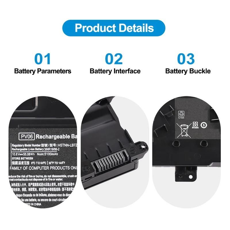 PV06 Laptop Battery For HP PV06 HSTNN-LB7Z 922200-421 5100mAh