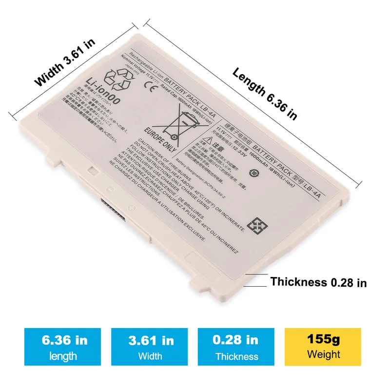 LB-4A Replacement Battery For Canon CXDI-710C Wireless Flat Panel Detectors WM5A11 AX-C4343W