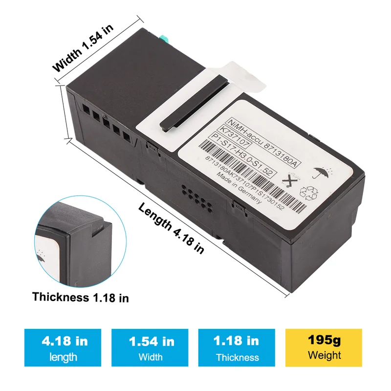 4.8V Battery For B Braun Infusomat Perfusor Space NiMH-accu 8713180A