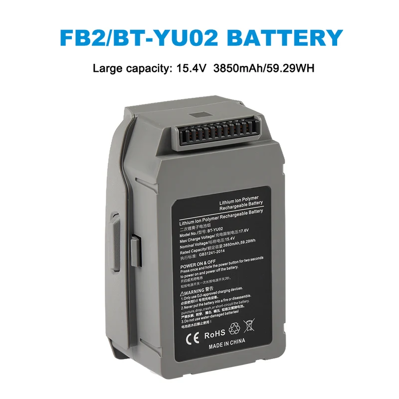 2 PCS Drone Battery Replacement For Extended Battery for DJI Mavic 2 Series 3850mAh