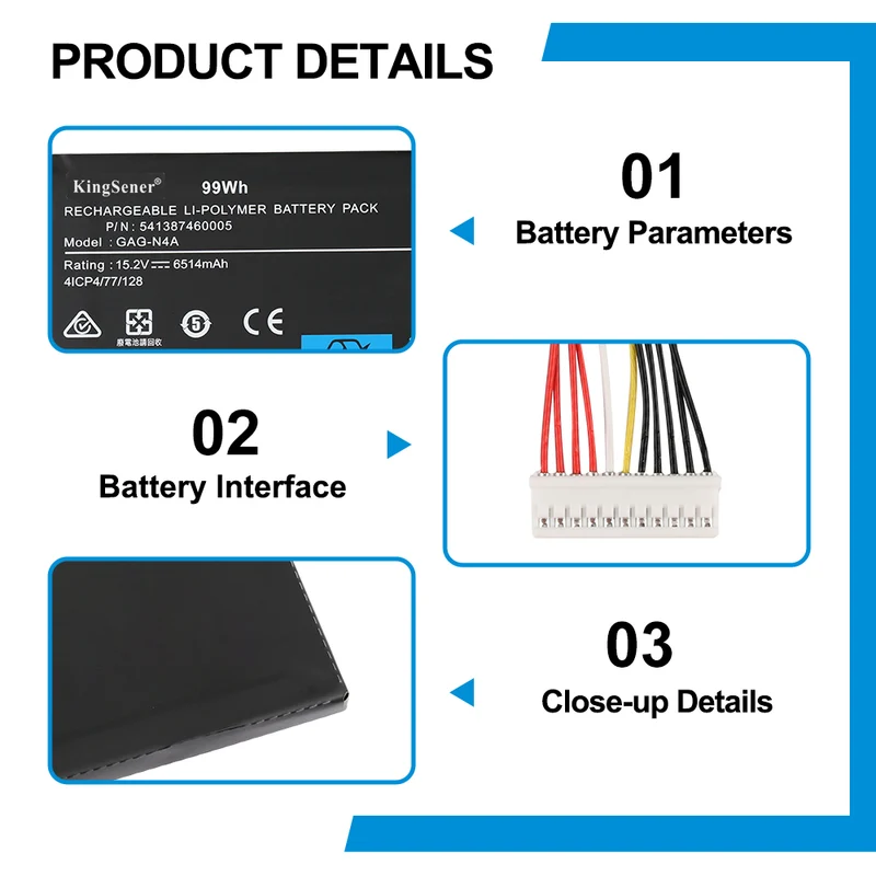 GAG-N4A Replacement Battery For Getac 15P YD-24-W10 YD-74US244SH