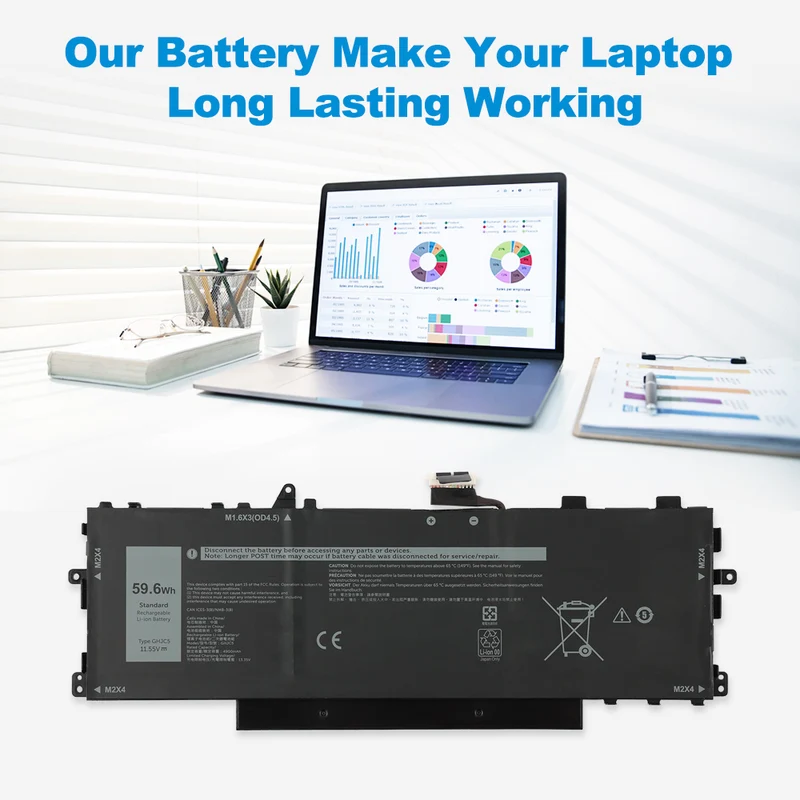 GHJC5 Battery Replacement for Dell Dell Latitude 9420 9430 / Latitude 9430 2-in-1 Series