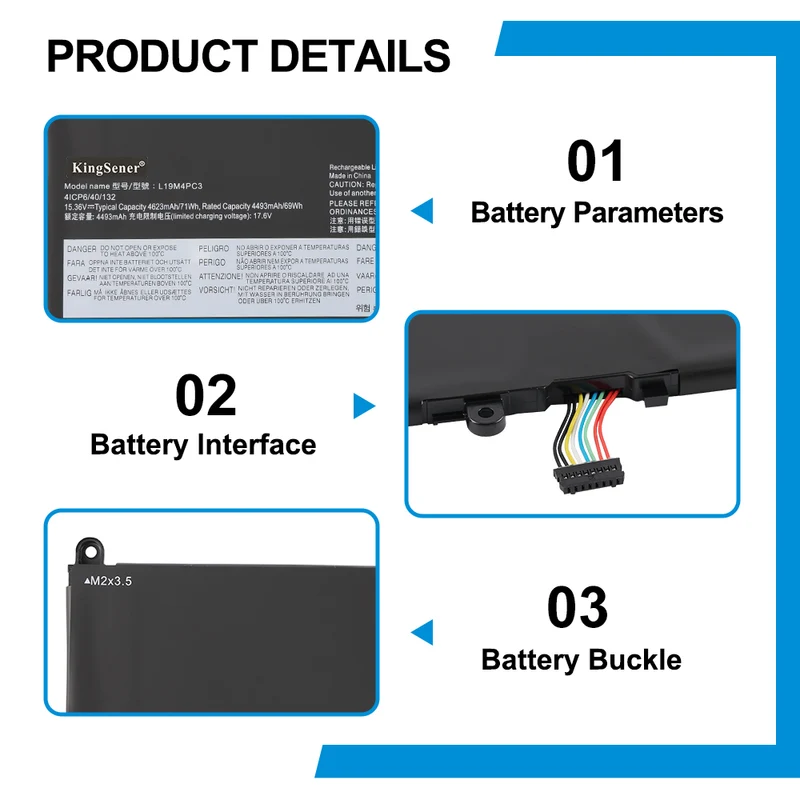 L19M4PC3 L19C4PC3 Laptop Battery For Lenovo Legion Y9000 R9000X 2021 S7-15IMH5