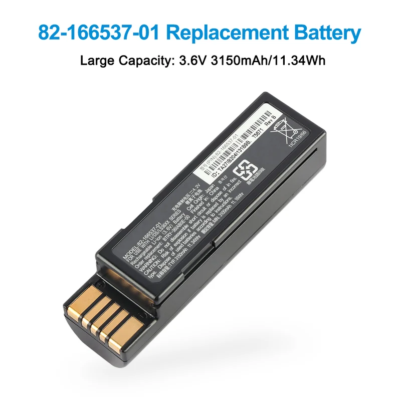 82-166537-01 Barcode Scanner Battery For ZEBRA DS3678 LI3678 LS3678 BTRY-36IAB0E-00 BTRY-RF20GA 3.6V 11.34Wh