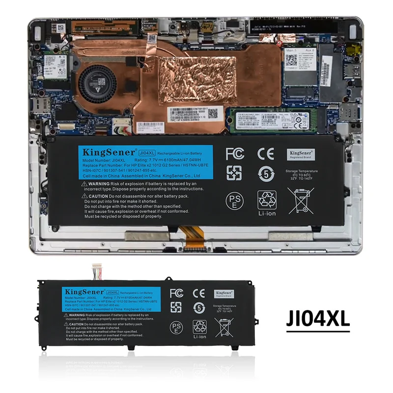 JI04XL Battery for HP Elite x2 1012 G2 — 7.7V 47.04Wh