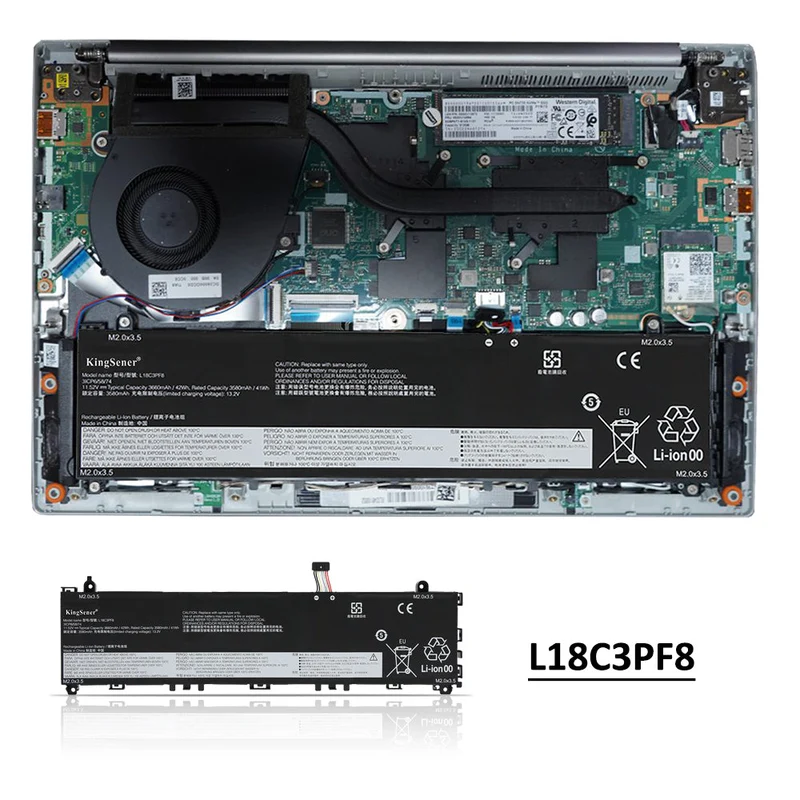 KingSener L18C3PF8 42WH Laptop Battery for Lenovo IdeaPad S340-13IML Series