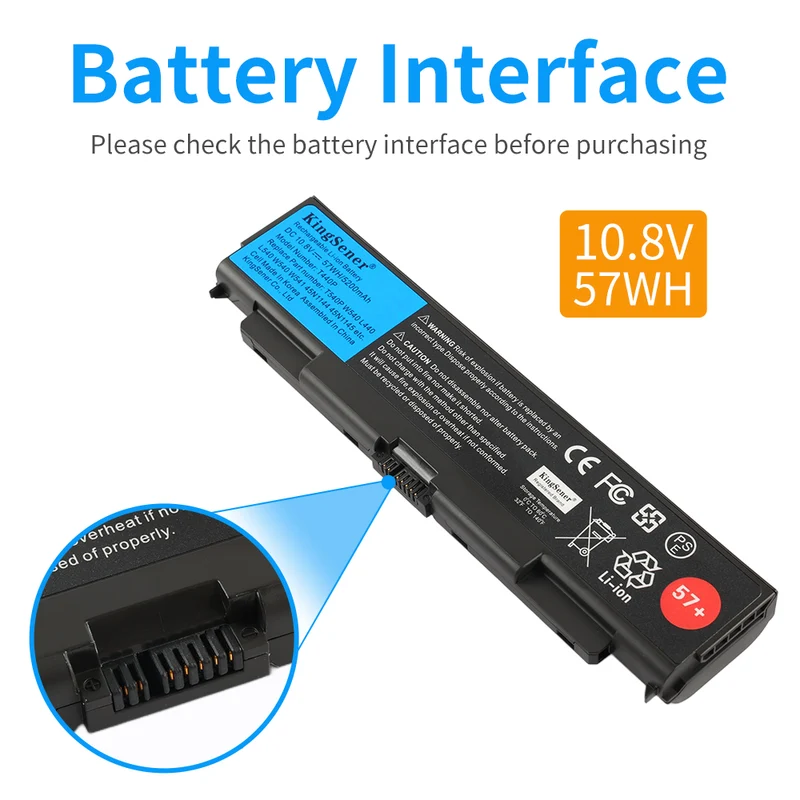 57WH T440P 6 Cells Laptop Battery For Lenovo ThinkPad 45N1160 45N1769 45N1779 45N1150 | US Stock