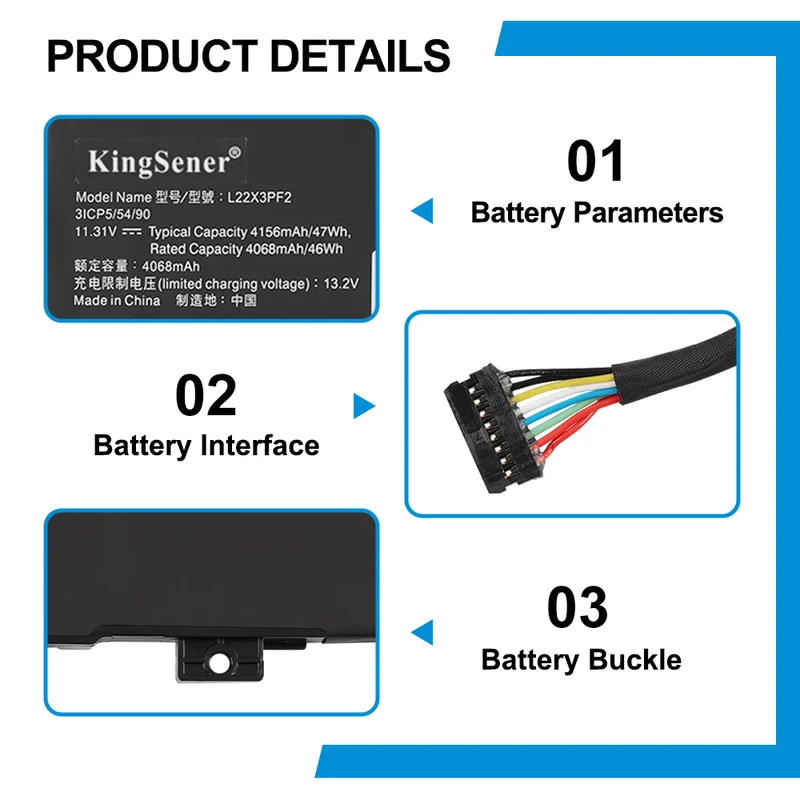 L22X3PF2 Laptop Battery Replacement For Lenovo V14 V15 G4 AMN L22B3PF2 L22D3PF2 L22M3PF2 L22C3PF2