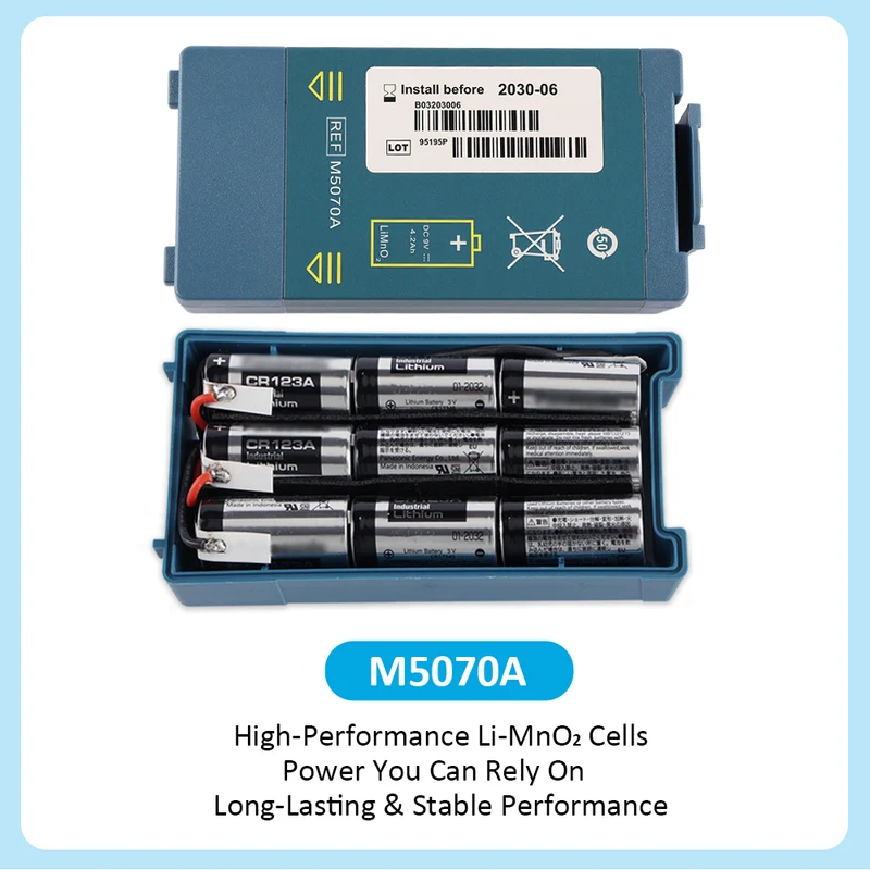 Li-MnO2 Battery Replacement KSE5070A For Battery Part No. M5070A Compatible with OnSite AED
