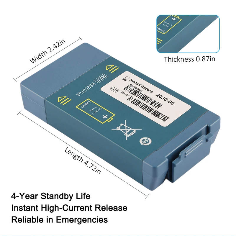 OnSite Defibrillator OnSite/FRx M5070A Replacement Battery KSE5070A 9V