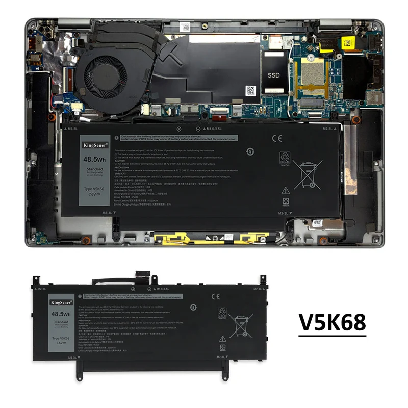 V5K68 Battery For Dell Latitude 9510 9520 2-in-1 HYMNG N2NLL 21CP4/60/81-2