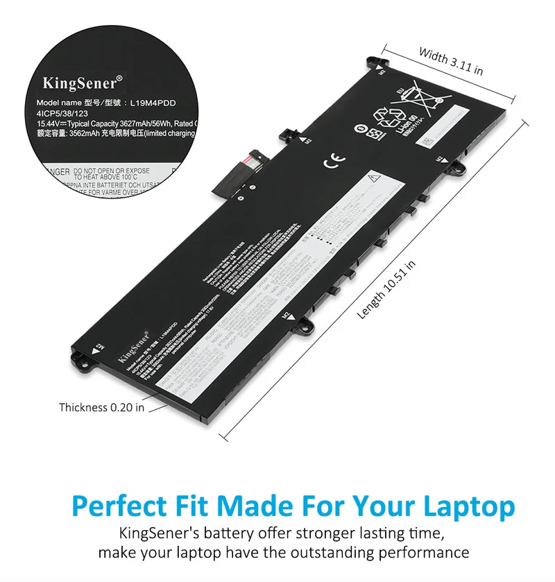 L19M4PDD L19C4PDD Laptop Battery For Lenovo ThinkBook 13S G3 ACN or 13s Gen 2 Series