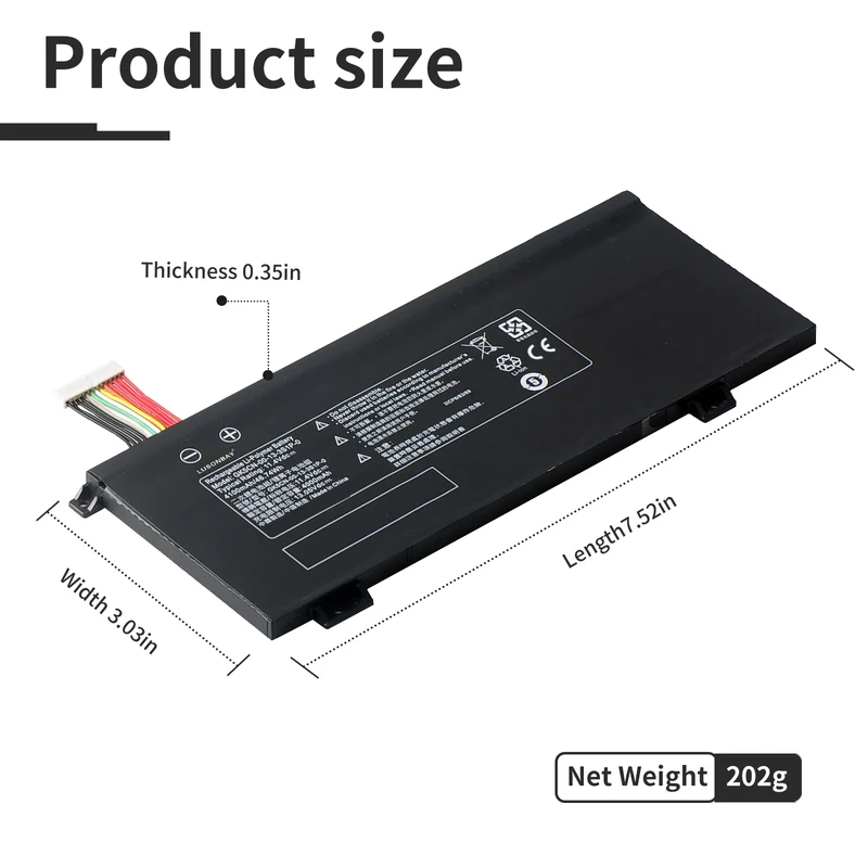 GK5CN-00-13-3S1P-0 Laptop battery For MECHREVO X8Ti Z2 For MACHENIKE T90 Plus T90-T3p F117-B F117-B6 LUSONBAY UK SHIP