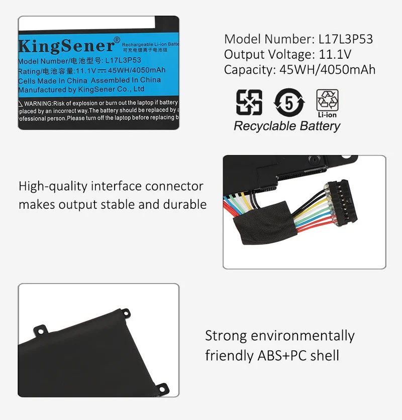 L17L3P53 L17C3P53 L17M3P55 Battery For Lenovo ThinkPad S2 Yoga L380 L390 01AV481