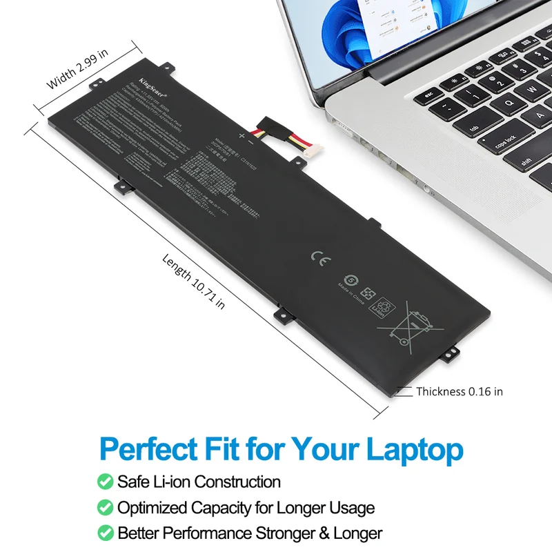 C31N1620 Battery for ASUS ZenBook UX430 UX430U UX430UA UX430UQ — 11.55V 50Wh