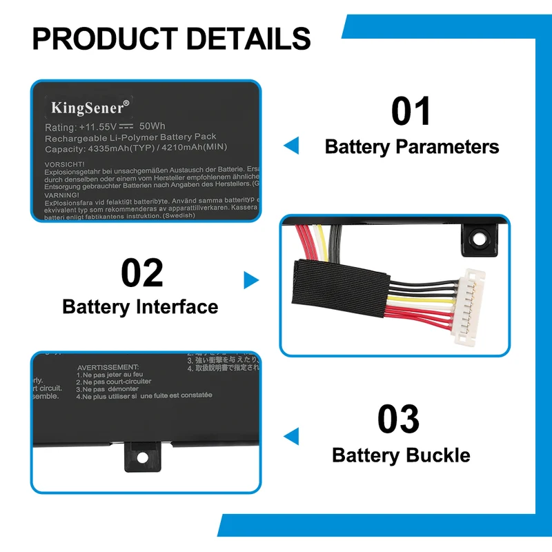 C31N1620 Battery for ASUS ZenBook UX430 UX430U UX430UA UX430UQ — 11.55V 50Wh