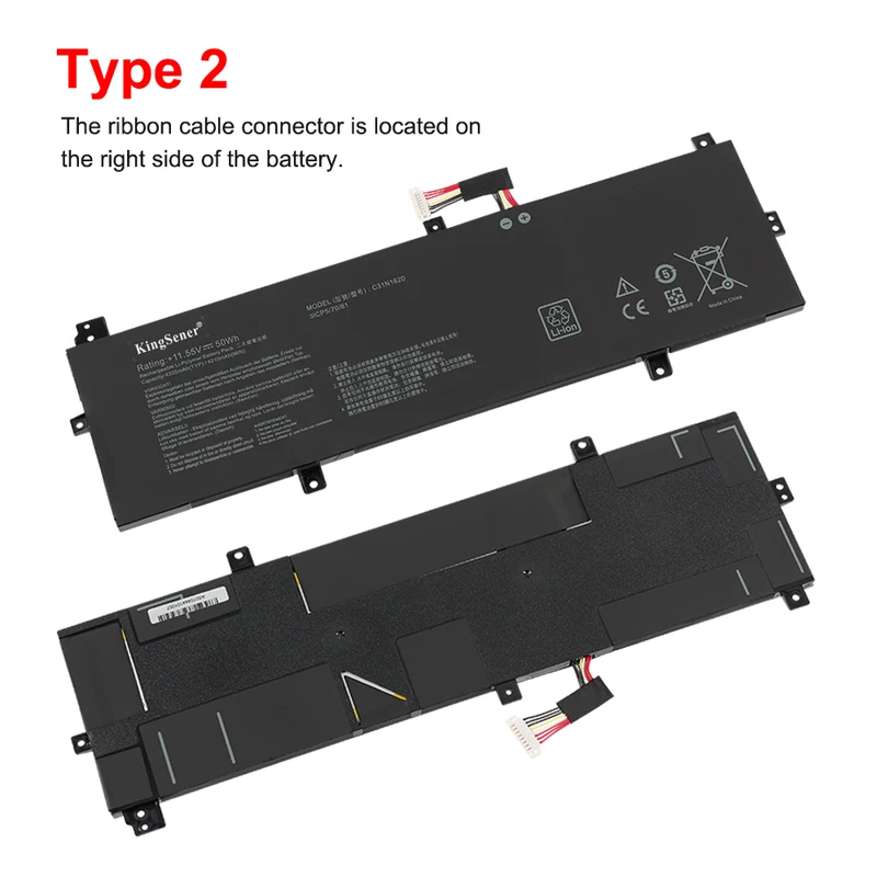 C31N1620 Battery for ASUS ZenBook UX430 UX430U UX430UA UX430UQ — 11.55V 50Wh